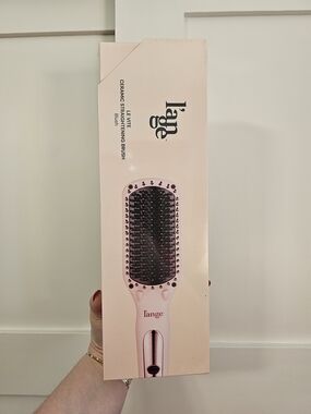 Lange Ceramic Hair Straightening Brush - Pink New In Box